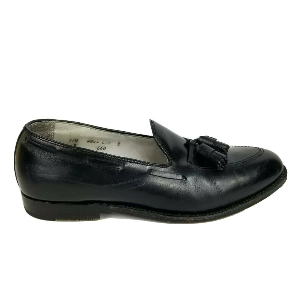 Alden leather tassel loafers mens 11.5 B/D Black - Picture 1 of 16